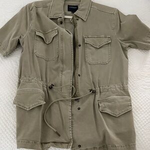 Liverpool Olive Utility Drawstring Jacket